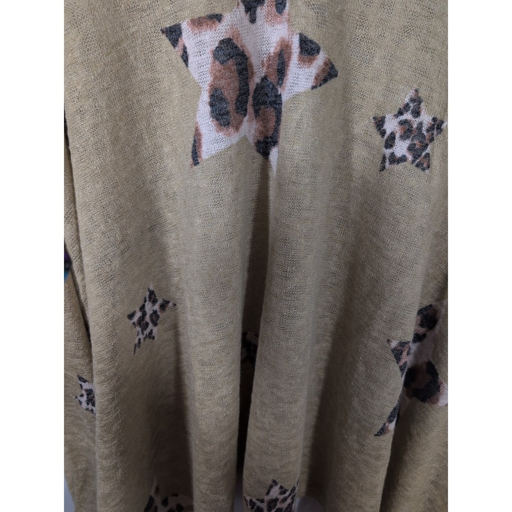 Brown Animal Print Oversized Small Oddi Nwot Soft - Picture 5 of 9